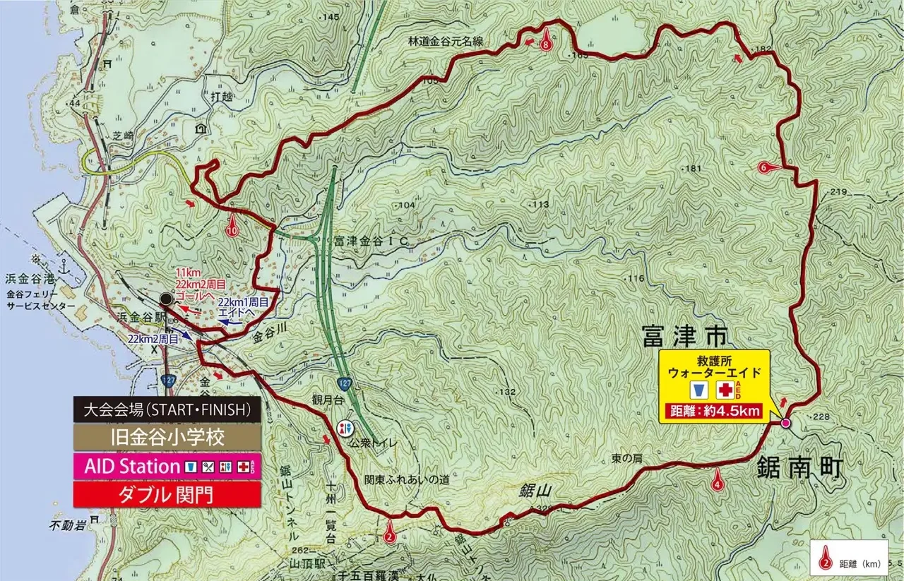 房総鋸山トレイルラン2026 コースマップ